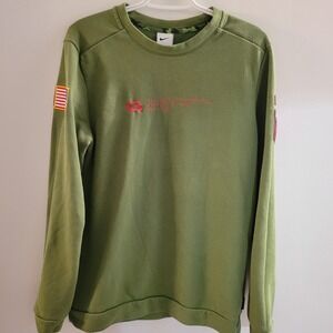 Nike On Field College Georgia Bulldogs Dri-Fit Sweatshirt Size Small Green